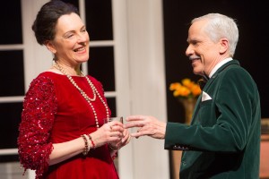  Sylvia Kratins as Carlotta Gray and John Fisher as Sir Hugo Latymer in Noel Coward’s A SONG AT TWILIGHT. 