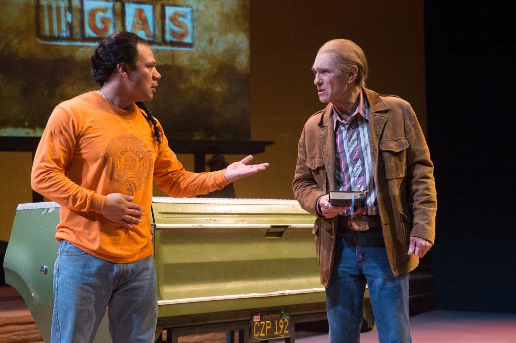 Tony Sancho (Martín Jodes) abd Mark Murphey (William Joad), Photo by Jenny Graham, Oregon Shakespeare Festival.