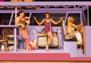  Rudy Guerrero* as Tick, Charles Peoples III as Adam, and Darryl V. Jones* as Bernadette in PRISCILLA, QUEEN OF THE DESERT