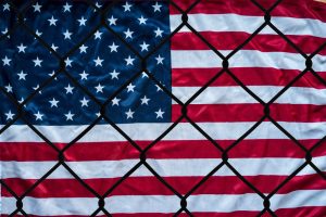 American Flag Caged