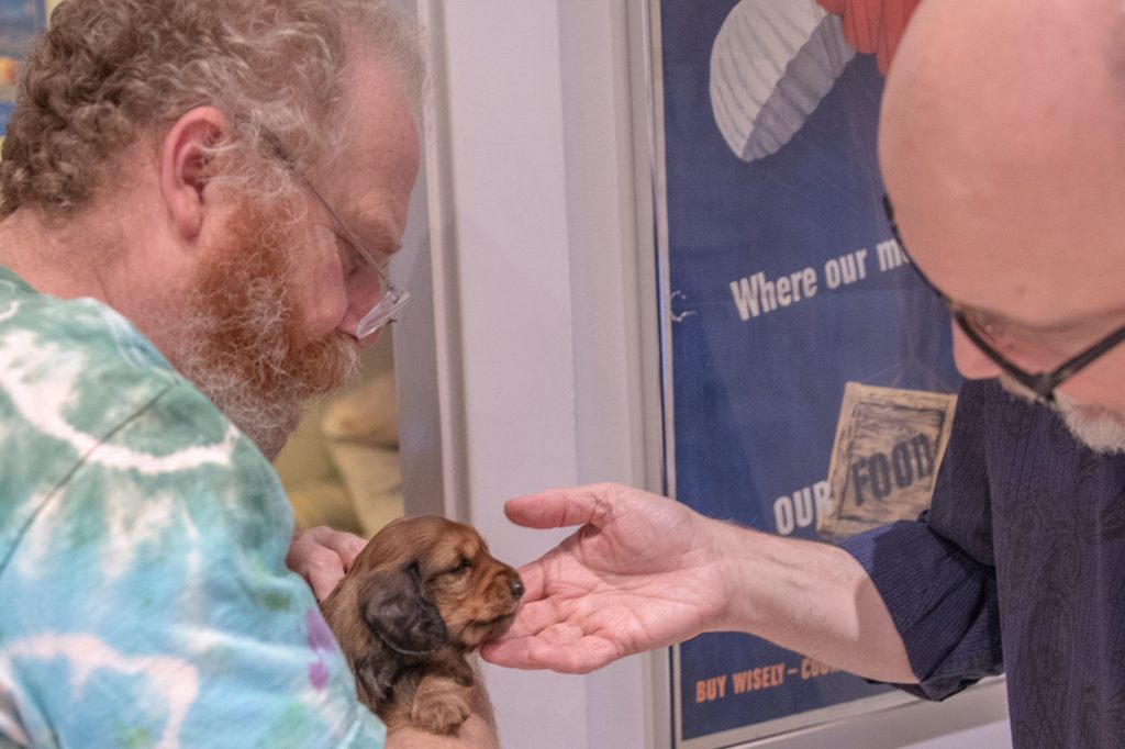 Geoffrey holds MUNI for Tony to Pet