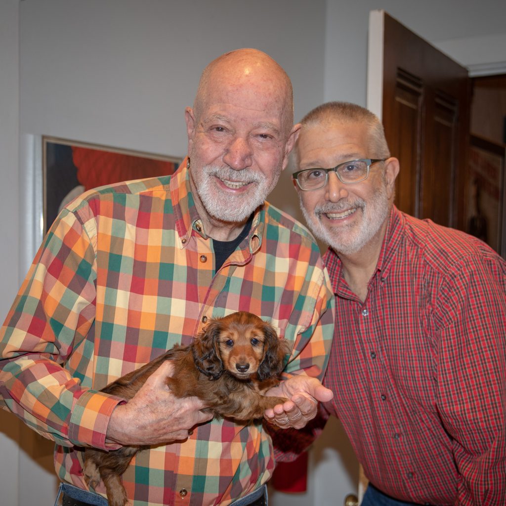 Day 62 -- Richard and Ron Pose with Aurora