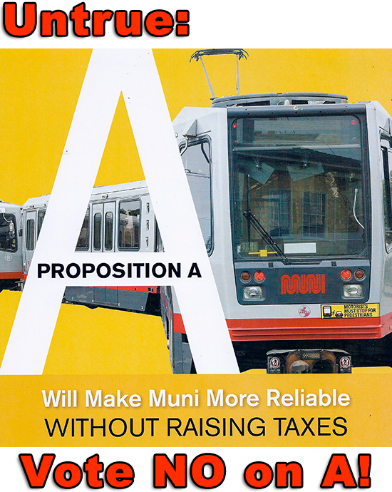 False information in a Prop A Flier -- VOTE NO ON A